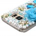 Samsung Galaxy S7 Edge - Luxury Handmade Bling Bling 3D Rhinestone Pearl Crystal Protective Hard Clear Phone Cover Case - Star Fish